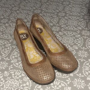 Fly London Women's Yobe Perforated Wedges